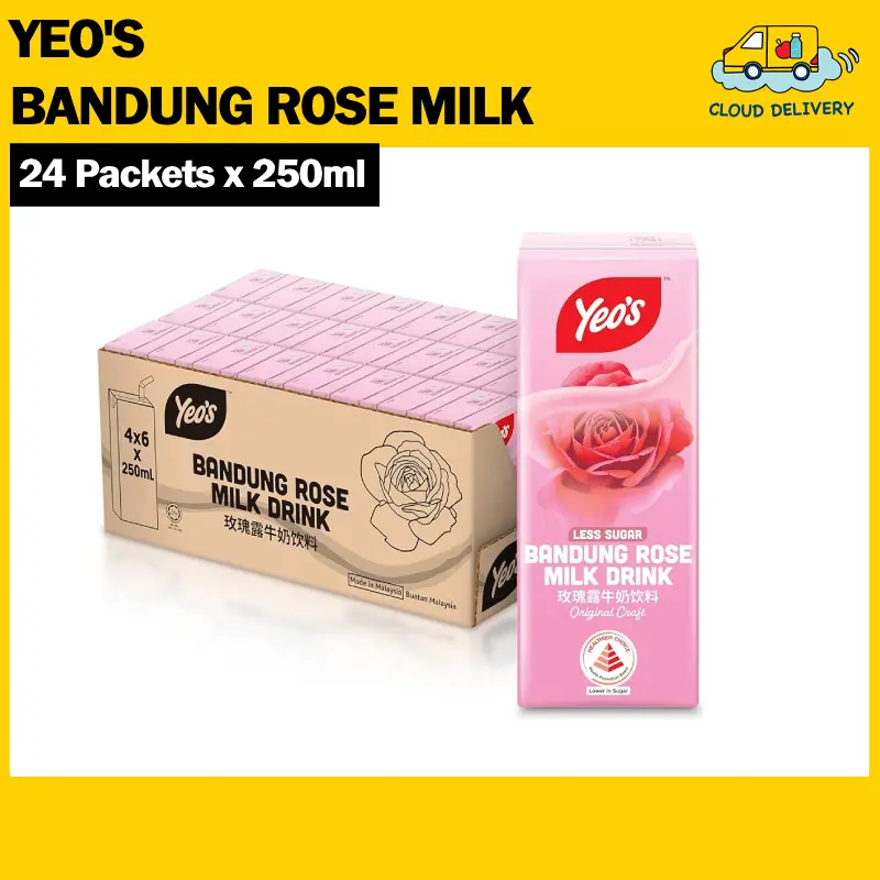 Yeo's Bandung Rose Milk Packet (24 x 250ml)