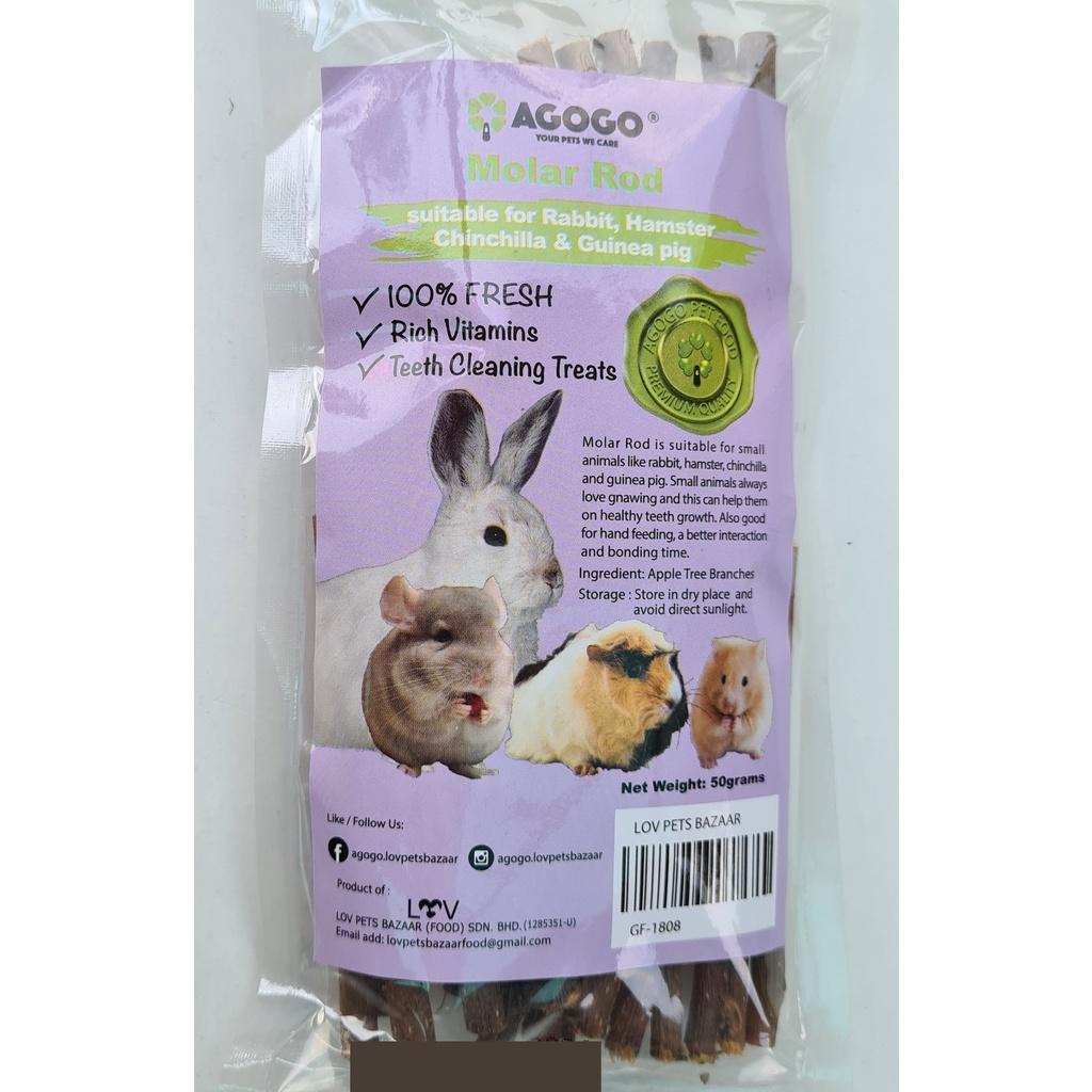 Agogo Molar Rod 50gram Rabbit Hamster ChinChilla Guinea Pig Teeth Bite Arnab Batang Gigi Gigitan