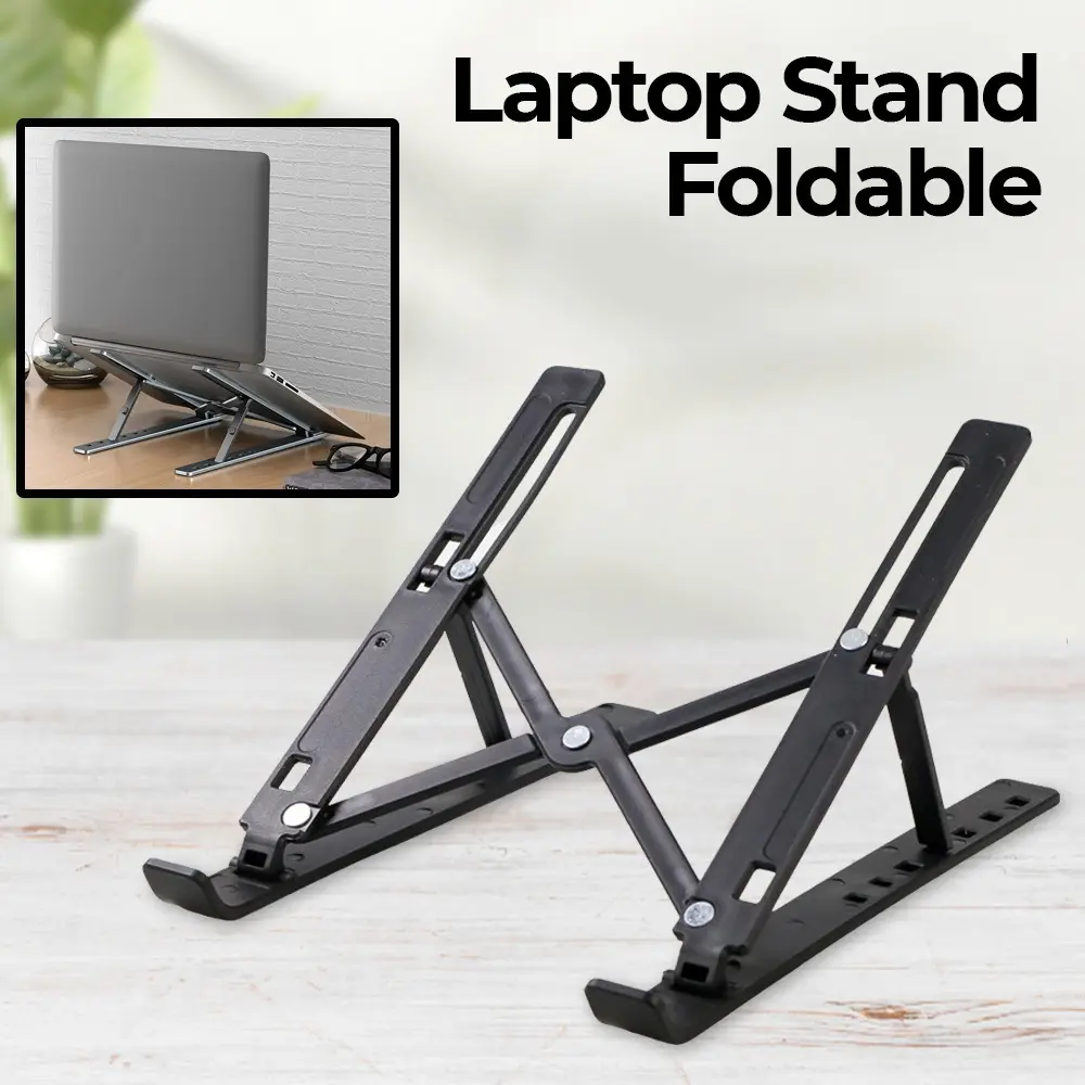 Stand Tablet Laptop Notebook Stand Holder Foldable Adjustable Bahan Plastik WMO YUN3