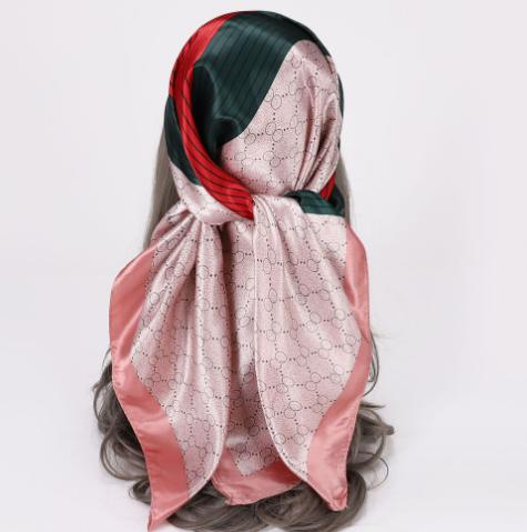Outdoor hijab 90cm*90cm segi empat Scarf Busana Syal Cetak syal wanita shawl Foulard 2