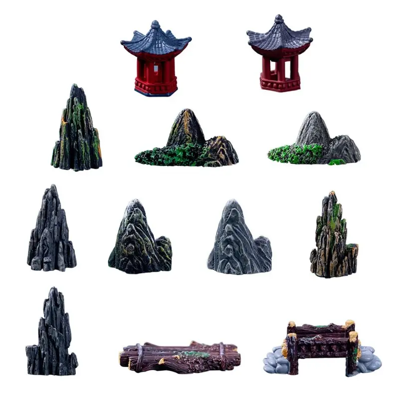 Đạo Cụ Cảnh Quan Vi Mô, Cầu Thiên An Môn Đá Cuội Trang Trí Sáng Tạo, Mô Phỏng Gà Con Như Thật, Làm Bằng Resin Và Đá Cát, Tượng Nhỏ Thích Hợp Để Trang Trí Bàn Làm Việc Tại Nhà 0