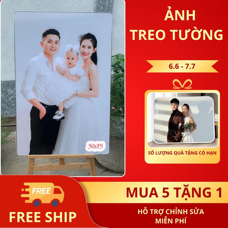  Khung ảnh tráng gương 30x40 40x60 50x75 60x90 treo tường  khung ảnh gia đình  in ảnh cá nhân Ảnh cưới kỉ niệm 