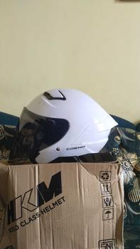 Product Review of HELM HALF FACE HKM COSMO TERBARU FREE SPOILER HELM DEWASA PRIA WANITA SNI KEKINIAN BISA COD MURAH from R**j 0