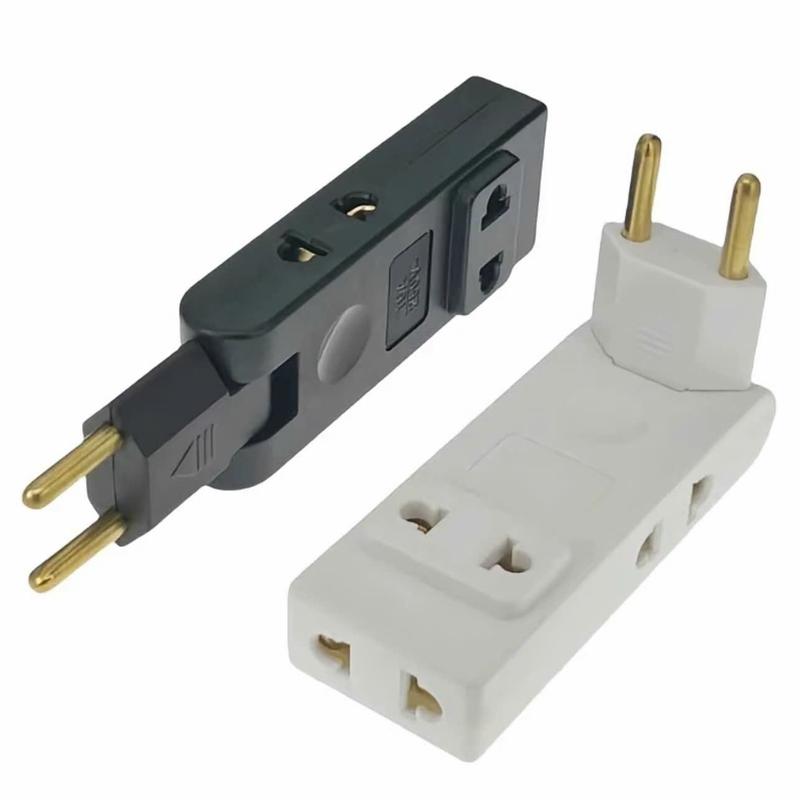 COMBO 2 Bộ mở rộng ổ cắm tường 4 trong 1 EU Ổ cắm điện 180 độ Bộ chuyển đổi…