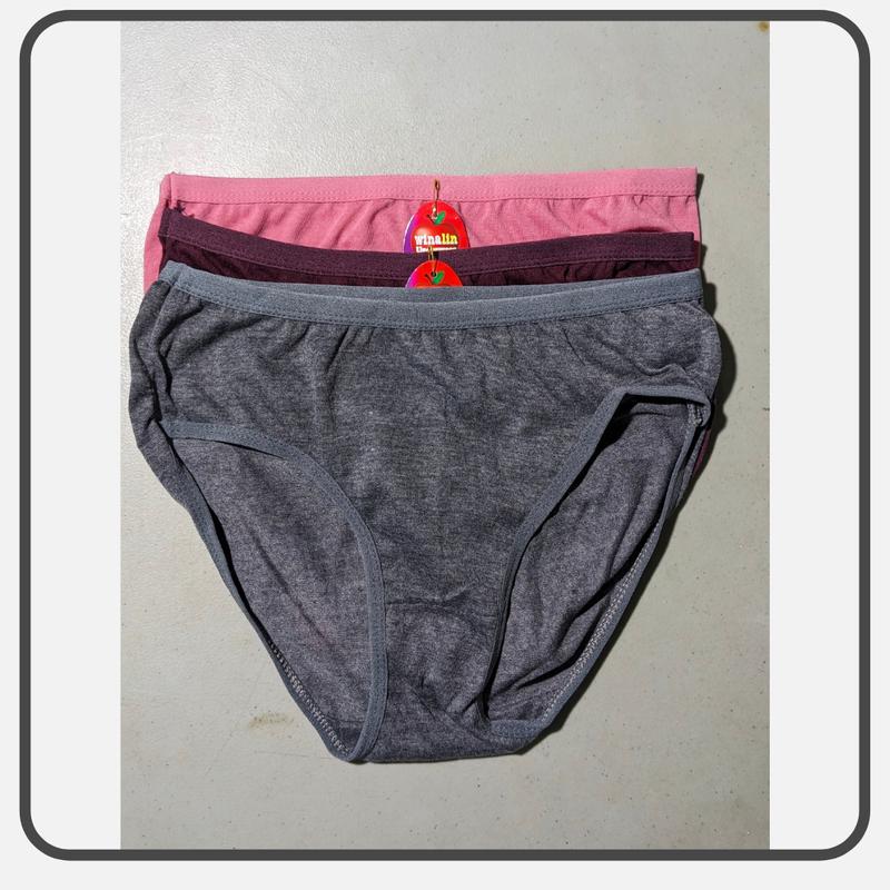Paket Bundle 3 Pcs CD Winalin Gelap Celana Dalam Wanita Bahan Katun Size M L XL XXL-5L 2