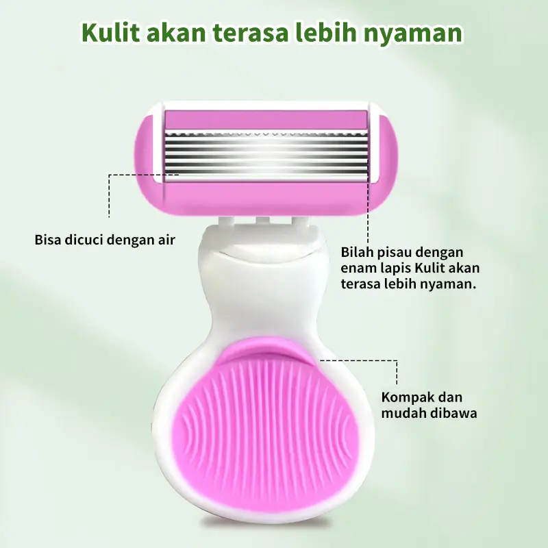Alat Cukur Bulu Wanita | 5 Mata Pisau | Untuk Kulit Sensitif | Free Kotak gratis 4
