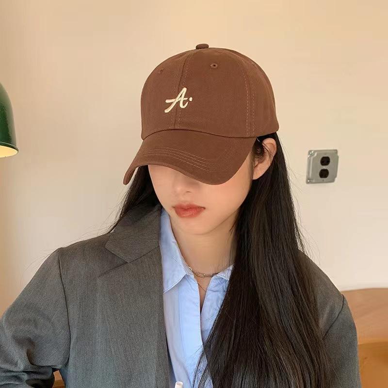 Product Introduction of Solid Color Letter A Embroidered Baseball Cap For Men Women Fashion Outdoor Sports Adjustable Sun Hat 3