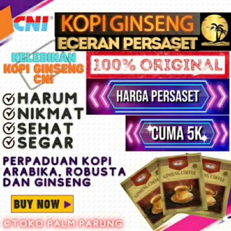 CNI Ginseng Coffee dan Signature Kopi Ginseng Penambah Stamina Aman di Lambung (10/20sachet) Robusta 3