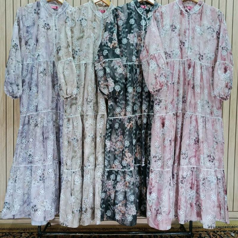 DRESS TERBARU, DRESS KATBOL PRINT, DRESS KATBOL PRINT BENANG RAJUT ...