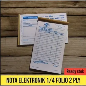 Nota Toko Elektronik 2 Ply 1/4 Folio MURAH Siap Kirim Buku Nota Elektronik 1/4 Folio 2 Ply Kertas Berkualitas NCR Isi 50 Lembar Ready Stok