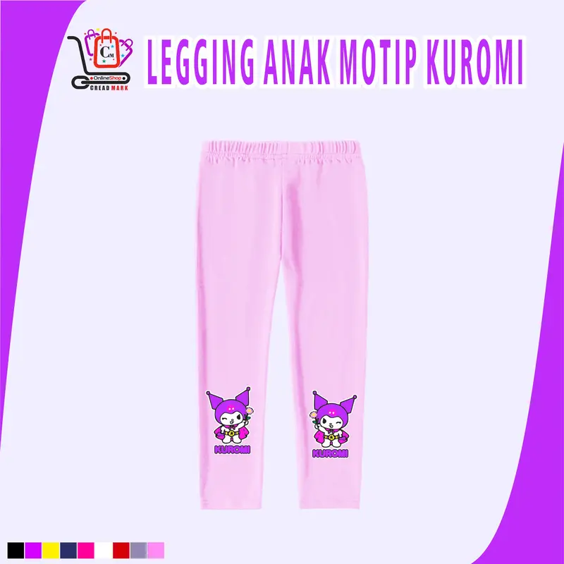 LEGGING ANAK KARAKTER KUROMI BAHAN SPANDEK/BALON LEMBUT MERAL 4