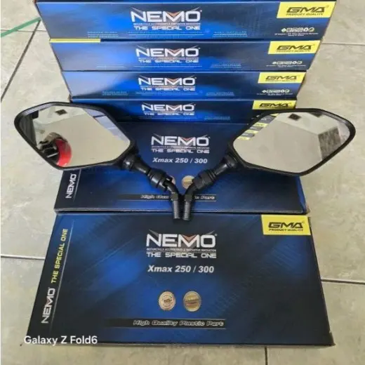 Spion Bubut 3 Jari Original Xmax Nemo Spion Bubut Tangkai Pendek Universal Semua Motor 5
