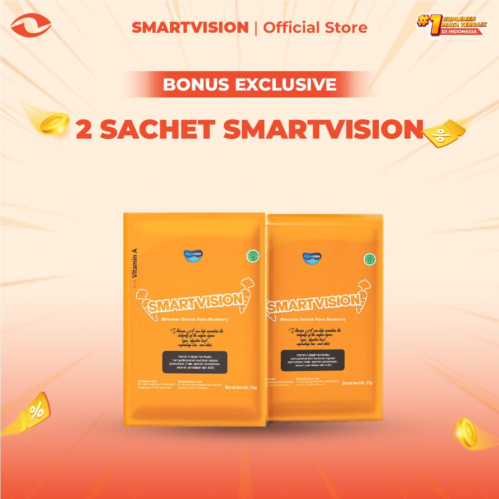 [BONUS EXCLUSIVE] Smart Vision - 2 Sachet Smart Vision Minuman Serbuk Rasa Blueberry