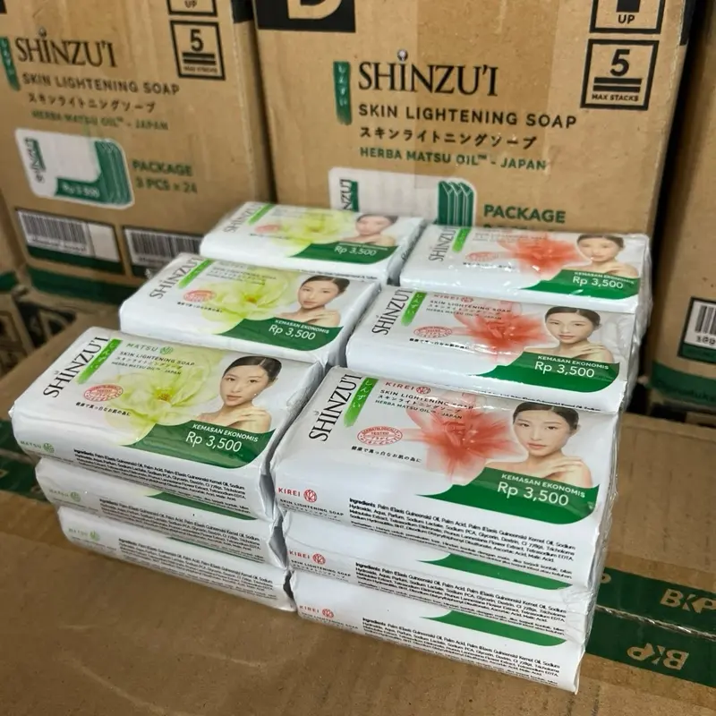 Sabun Shinzui Batang 6pcs Kemasan Ekonomis 60gram, Sabun Mandi Soap - Wangi, Lightening, Kaki, Mencerahkan, Pencerah, Perawatan Berminyak 3