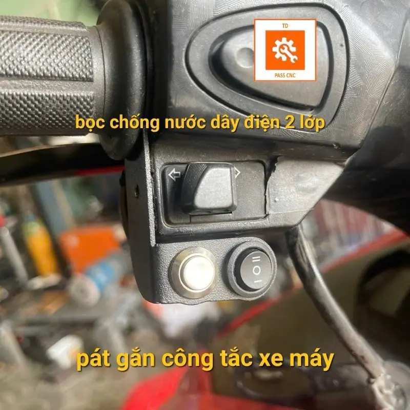 Pát Trợ Sáng Bắt Lọt Tay Cùm Pát Gắn Công Tắc 12mm Cho Xe Máy phụ kiện Trợ Sáng bi Cầu L4x L6X Phụ Tùng gắn vừa tất cả các dòng xe Sơntĩnhđiện đồ chơi 0