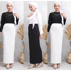 Rok Span Scuba Rok Kerja Wanita Kantor Panjang Pendek Casual Cewek Pesta Formal Nyaman Karet Maxi Rempel Standar Hitam
