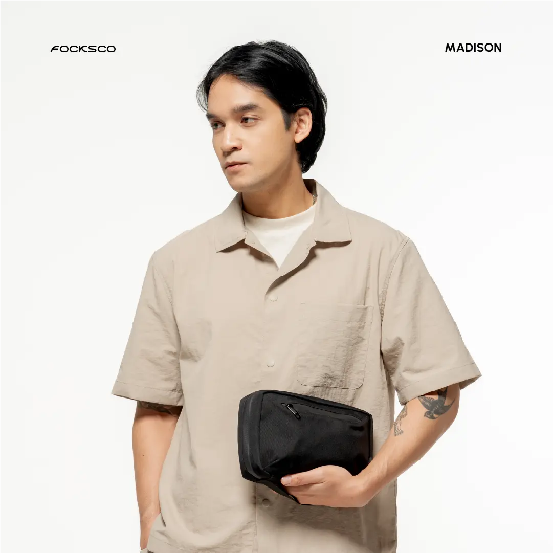 Focksco Madison 2-in-1 Tas Selempang Pria & Clutch Bag Minimalist Handbag Sling bag Cowok