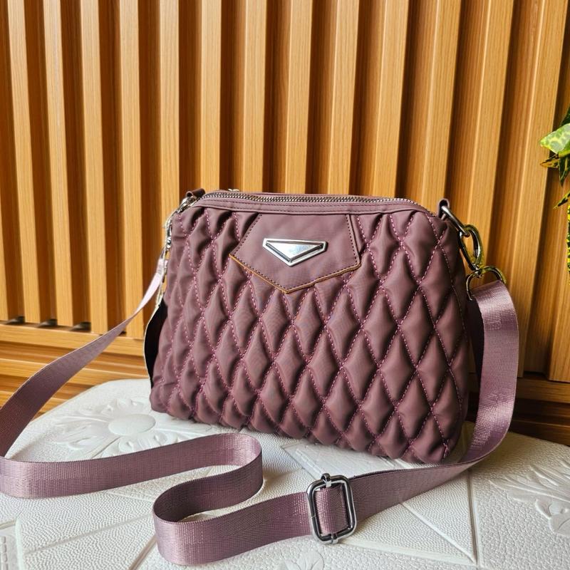 TABUSY tas wanita selempang terbaru tas slingbag terbaru 2 resleting Selempang Kanvas berkualitas 2