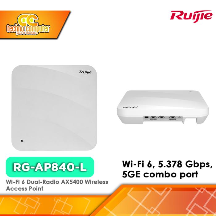 Gambar ACCESS POINT RUIJIE RG-AP840-L Wi-Fi 6 Dual-Radio 5.378 Gbps Wireless Access Point dari Techno Computer Bali Kota Denpasar Tokopedia