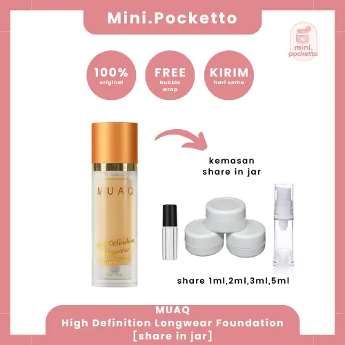 [SHARE IN JAR] MUAQ High Definition Longwear Foundation