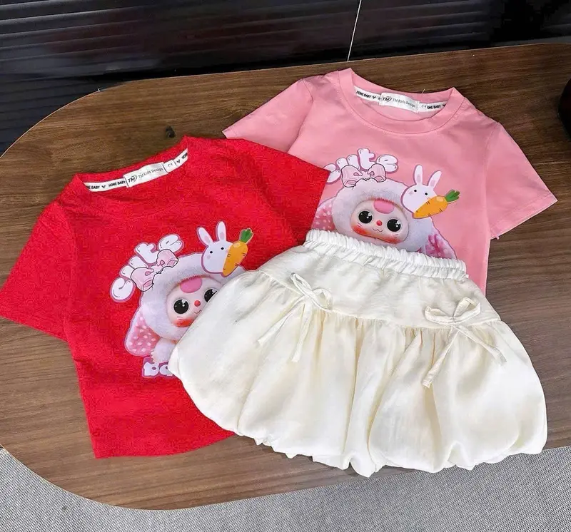 Bộ váy xinh bộ váy bí ngô hợp trend mùa hè cho bé gái dễ thương hàng việt nam 1