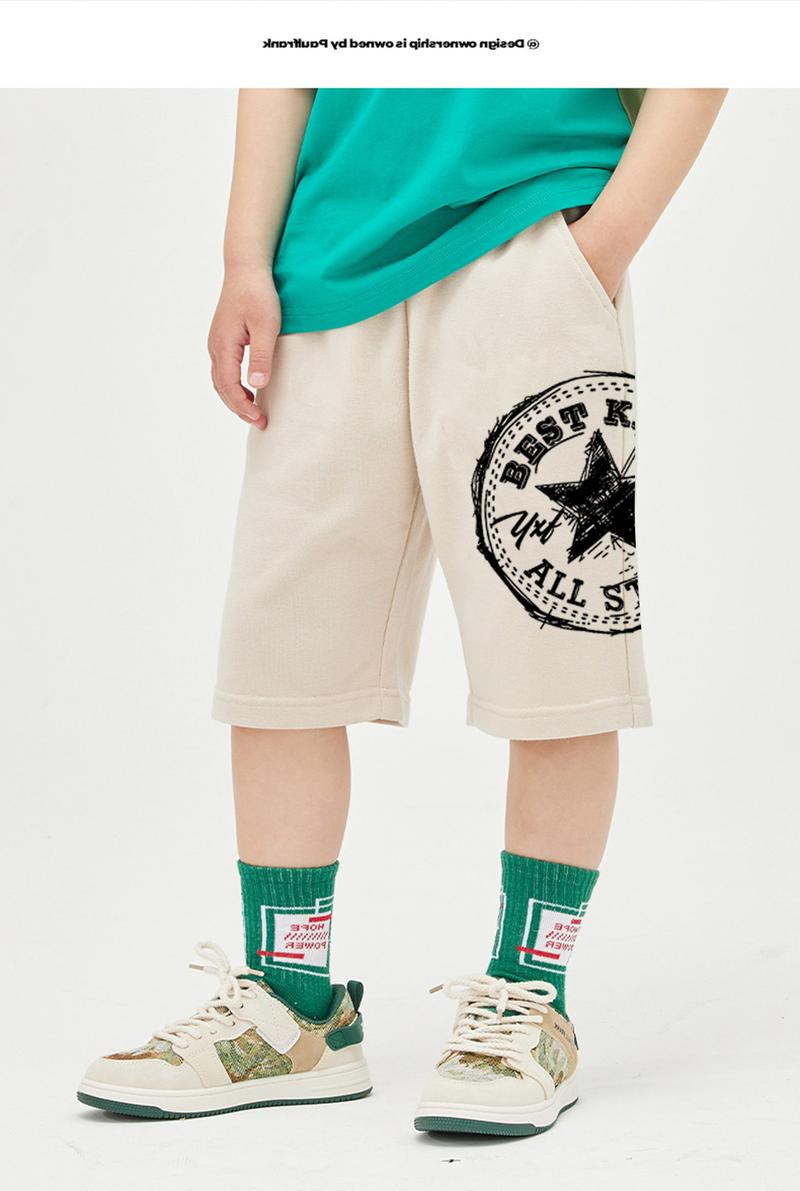 Product Introduction of High quality plain summer shorts for big kids - Korea fashion trend loose sports shorts sportswear Stretchable waist sweaty urban fitness shorts Original casual children's clothing 8