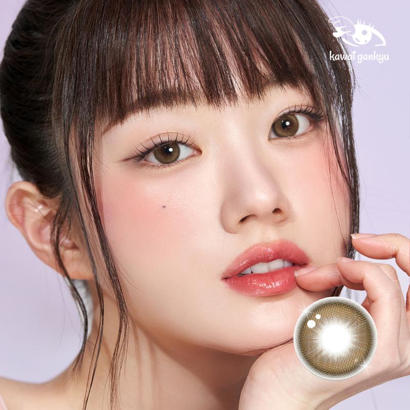 KawaiGankyu Softlens - Clearie Queen Golden Brown Contact Lens (1pc/SETENGAH PASANG) 2