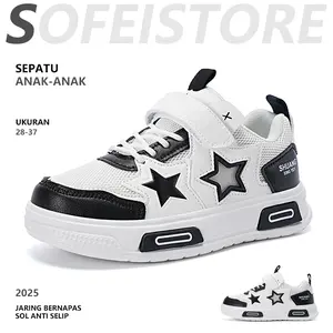 【SOFEISTORE】Sepatu Sneakers Anak-Anak Sepatu Kasual Siswa Sepatu Kasual Anak Laki-Laki Perempuan Fashion Sepatu Luar Ruangan Sepatu Papan Bernapas Ukuran 28-37