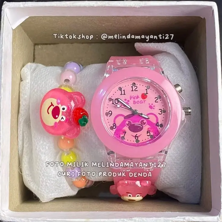 Jam tangan anak kelap kelip free gelang +box Fashion 5