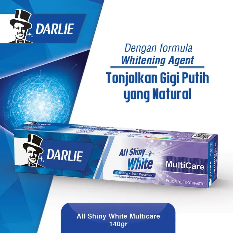DARLIE TOOTHPASTE ALL SHINY WHITE/ PASTA GIGI 140GR| ORIGINAL- LIME MINT-MULTICARE-BAKING SODA-CHARCOAL 7