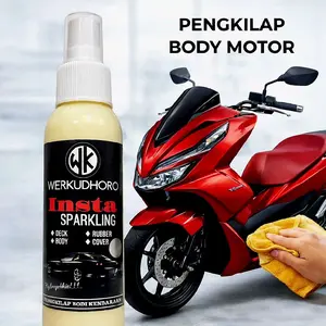 Insta Sparkling 100ml Pengkilap Multifungsi dengan Carnauba Wax Efek Daun Talas untuk Motor & Mobil Kain Kendaraan