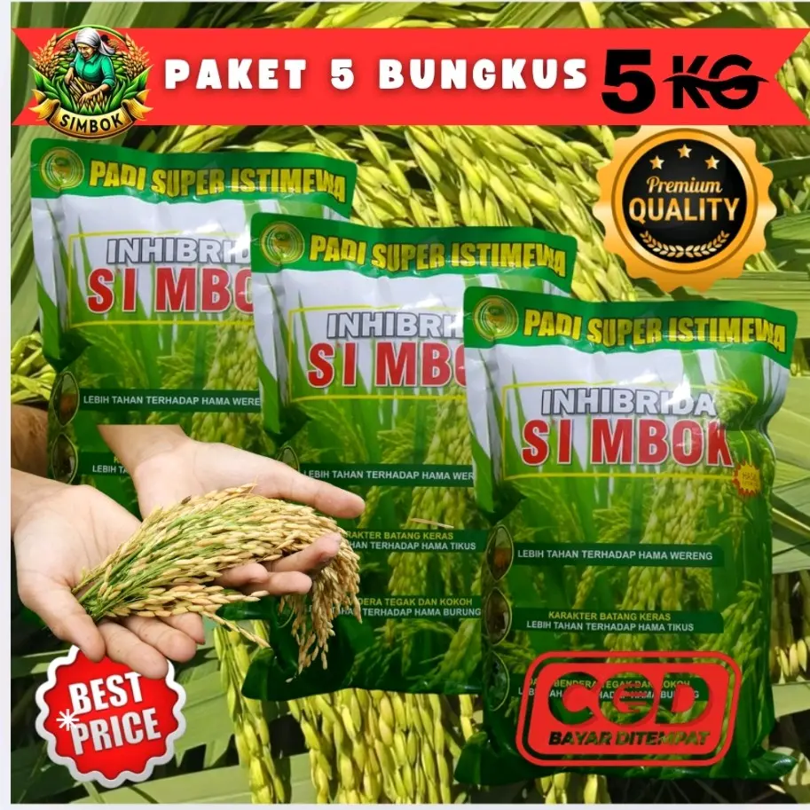 Paket ( 5Kg )Padi SIMBOK Premium ORIGINAL