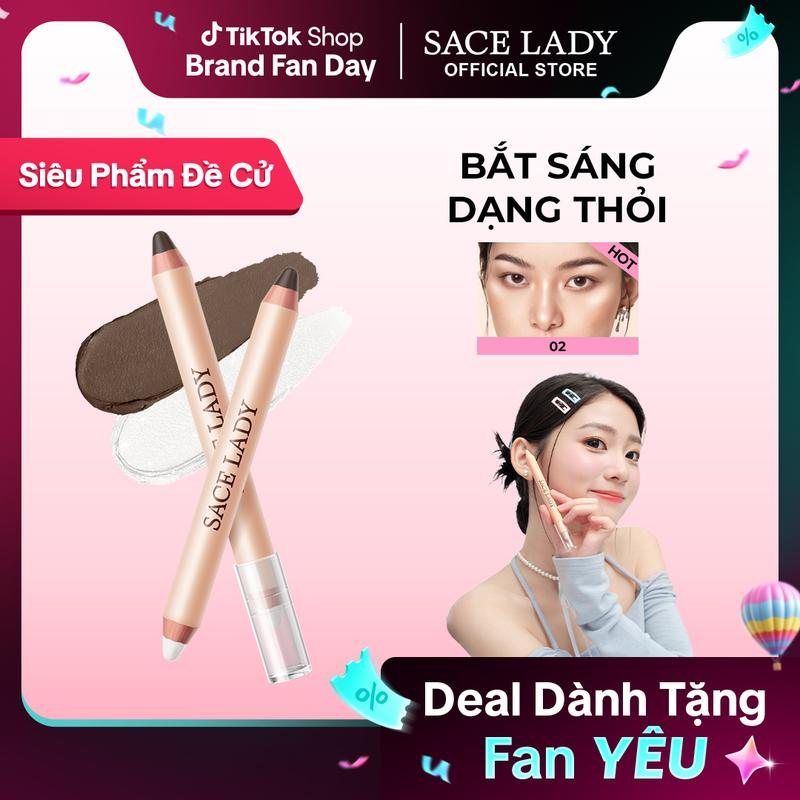 [COD] Bút Bắt Sáng Chính Xác Hai Đầu SACE LADY, Bút Chì Đồng Tinh Tế Vùng Đường Viền Tự Nhiên 3.2g
