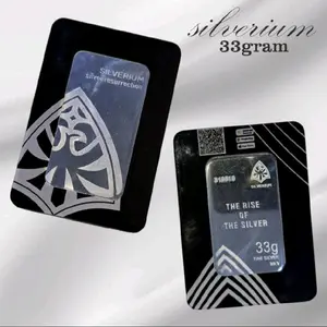 Silverium 33 Gram Perak Murni 999,9 | Logam Mulia Silver Bar Asli + Sertifikat Resmi