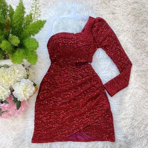 Dress squer Gaun Pesta Mini Pendek Wanita Dewasa premium blink Import bkk