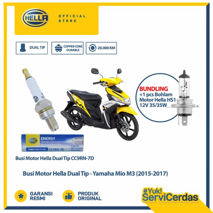 Gambar Busi Motor Yamaha Mio M3 (2015-2017) Hella Dual Tip CC9RN-7D Bundling Bohlam Motor HS1 12V 35/35W PX43T - Lampu Motor dari Hella Indonesia Official Store Kota Administrasi Jakarta Pusat Tokopedia