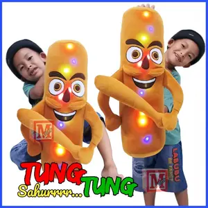 BONEKA ANOMALI TUNG TUNG TUNG SAHUR DENGAN LAMPU LED TINGGI 55CM
