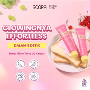 TERLARIS VIRAL TERMURAH​[NEW] SCORA Sheer Glow Tone Up Cream - Efek Glowing Seketika