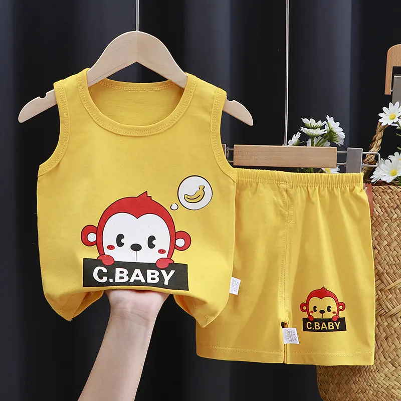 UNIWEAR Baby Baju Bayi Oblong Tanpa Lengan Umur 0-5 Tahun Setelan Anak Katun Parsel 3