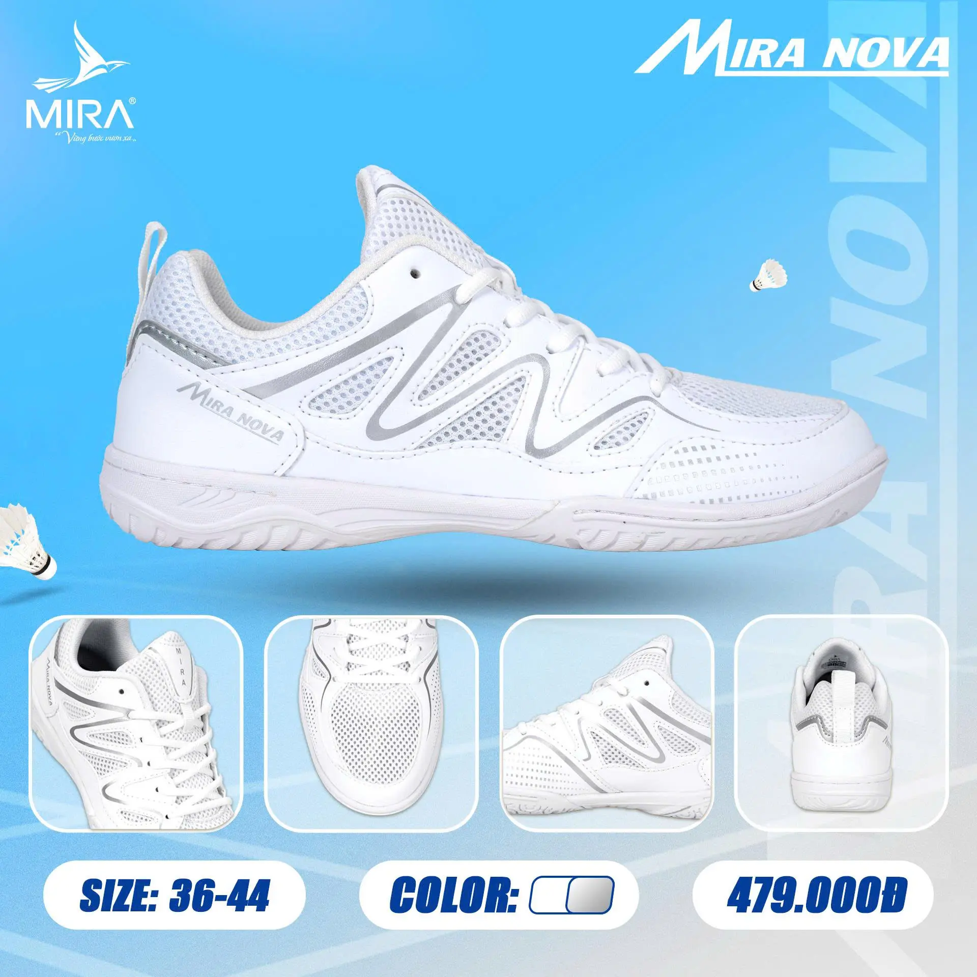 Mira Nova _Trắng Bạc + Combo Quà