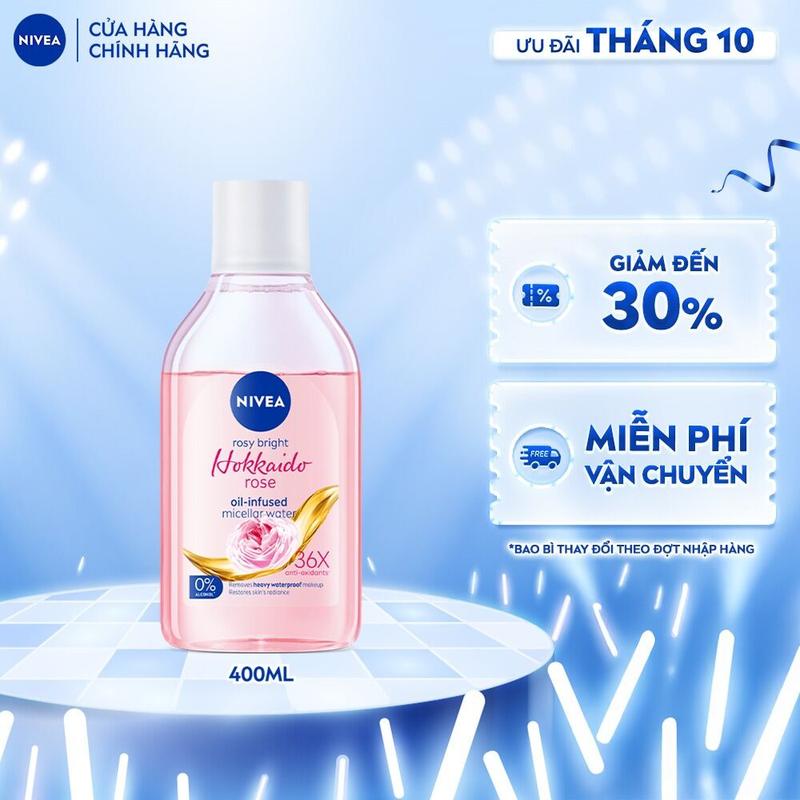 Nước Tẩy Trang NIVEA Chiết Xuất Hoa Hồng Hokkaido Không Khô Da (400ml) - 86550