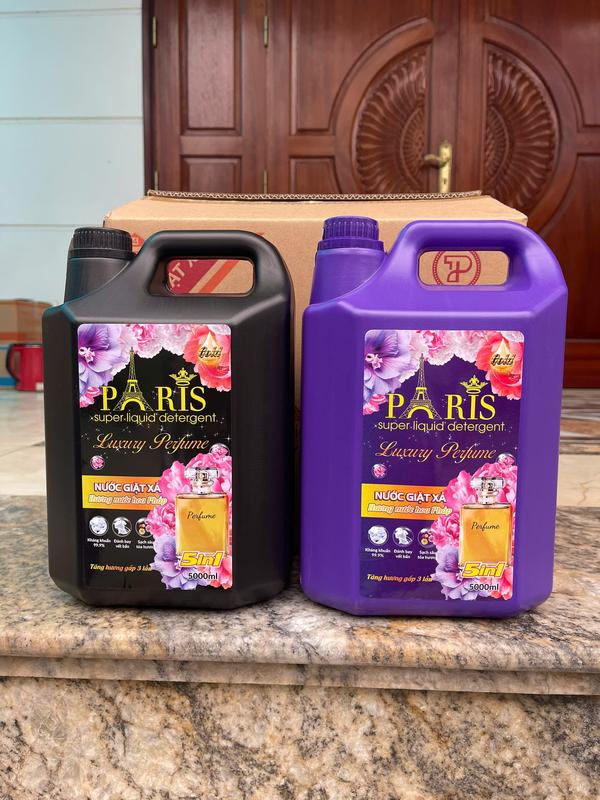 LẺ = SỈ COMBO 2 CAN NƯỚC GIẶT PARIS PHIÊN BẢN MỚI TỔNG 10 LÍT NƯỚC GIẶT HƯƠNG HOA