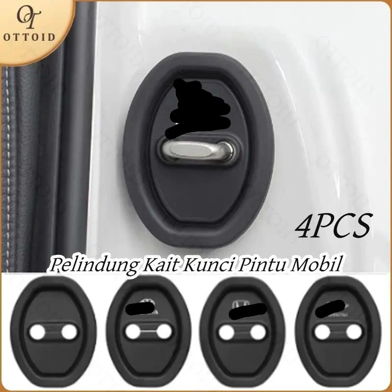 4PCS Silikon Bantalan Peredam Pintu Mobil Silent Door Mobil Penutup Pelindung Kunci Pintu Universal