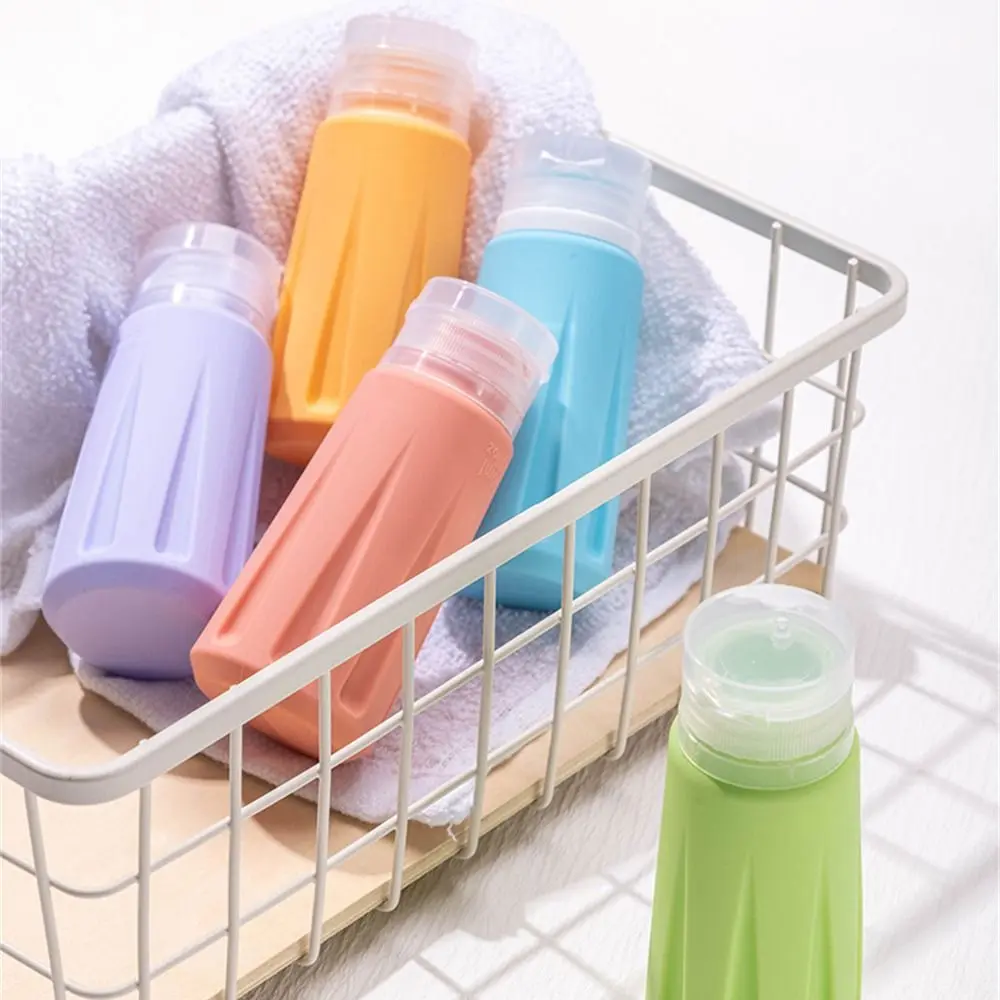 60ml 90ml Portable Small Split Bottle Soft Silicone Lightweight Empty Container Wear-resistant Durable Outdoor Travel Accessories for Shampoo Lotion Shower Gel