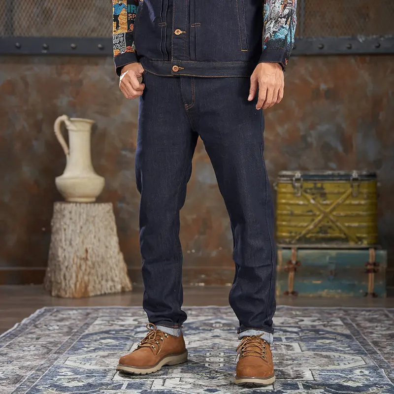 Mã 6686, Quần Jean Nam, Xanh Trơn, Form Slim, Denim Co Giãn 2