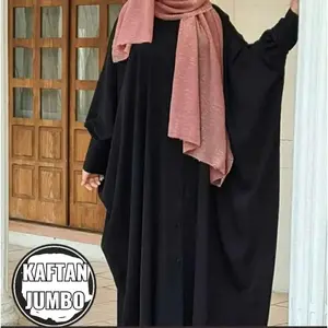 Kaftan Jumbo Hitam Turkey Gamis Arab Saudi Dubai Kafftan Jumbo