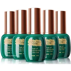 UV Base Top Coat Matte Coat Soak Off Nail Polish UV Gel Cat Kuku Kutek Nail Art CHARZIEG 15ml