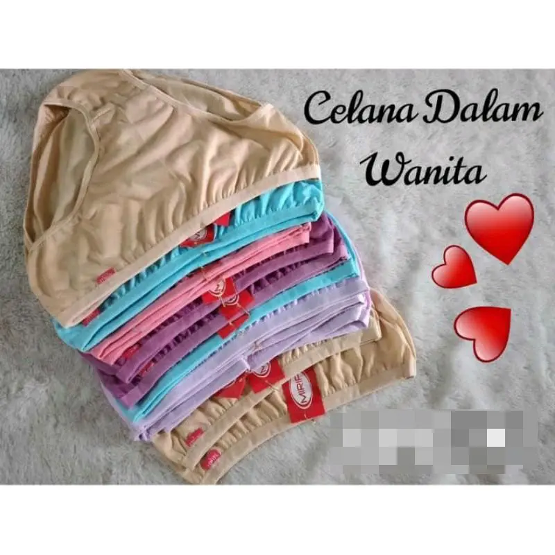 LUSINAN CELANA DALAM WANITA CD MIRIP JUMBO 4L POLOS 12 PCS - BISA COD - k20 0