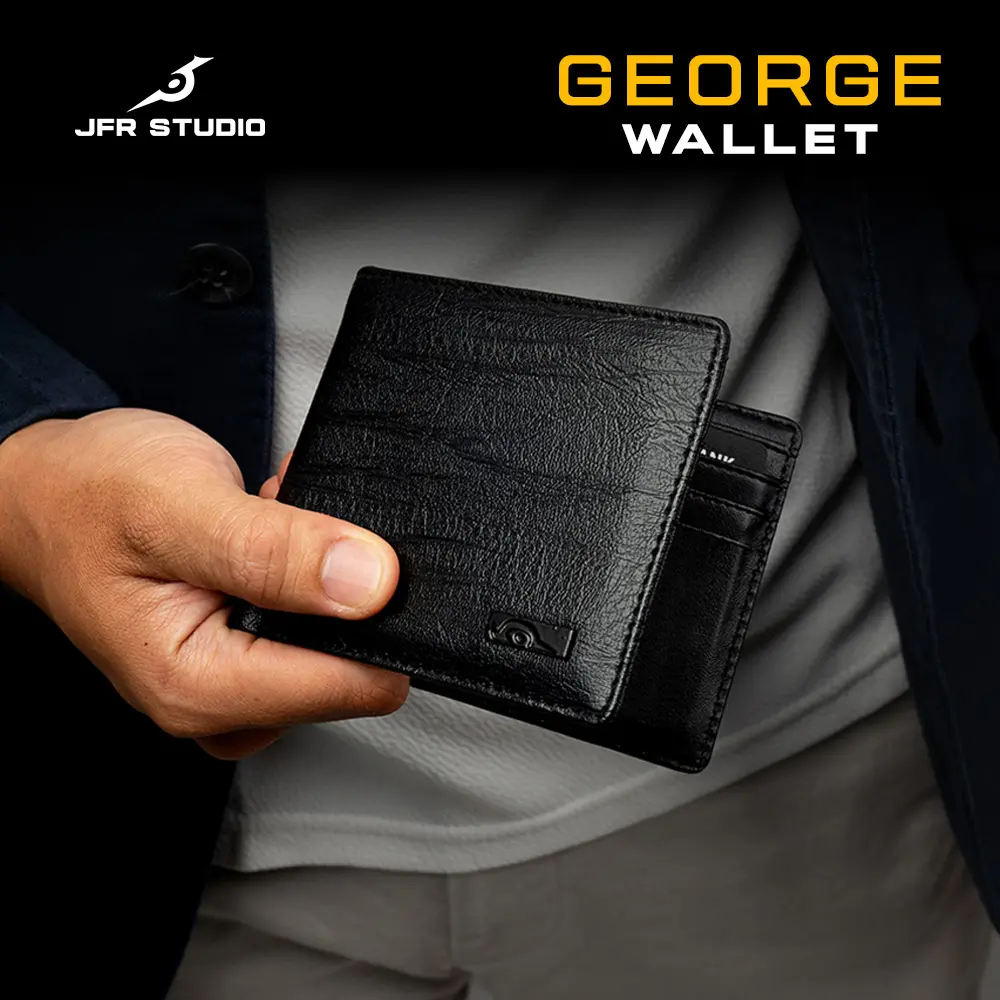 JFR George Wallet - Dompet Pria Bahan Kulit PU Premium JP34