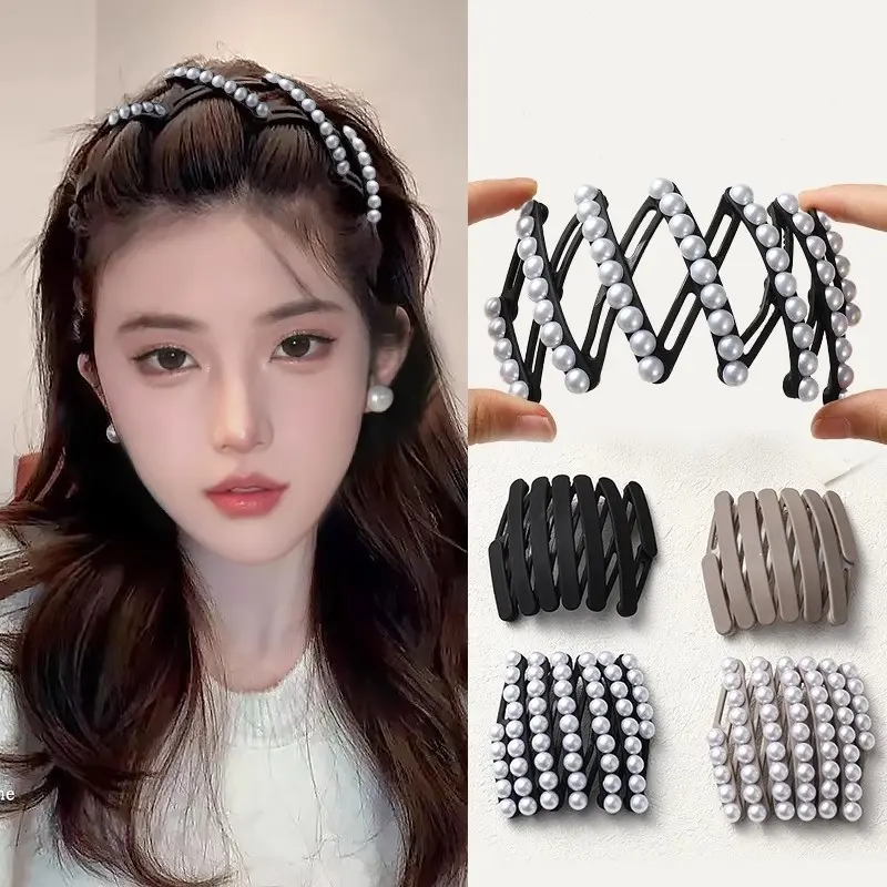 Băng Đô Gấp Gọn, Dành Cho Nữ, Phong Cách Mới, Dùng Rửa Mặt, Phụ Kiện Cài Tóc Sành Điệu Và Sành Điệu Nhung Voi